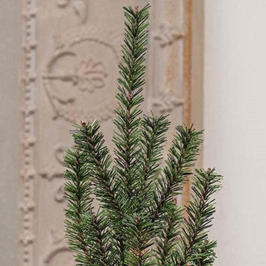 German Pine Tree in Galvanized Metal Pot 18 - The Fox Decor